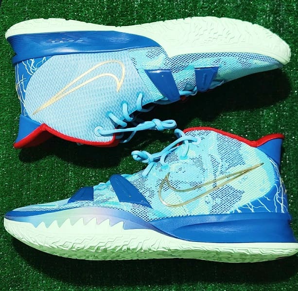 Nike Kyrie 7 Preheat Special FX Bleached Aqua Gold Sneakers