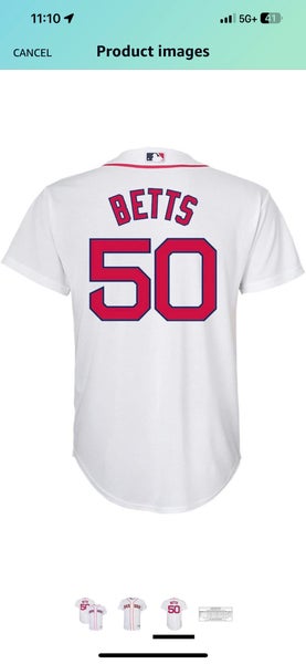 Men's Majestic Boston Red Sox #50 Mookie Betts Authentic Blue American  League 2017 MLB All-Star MLB Jersey