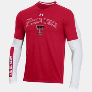 NWT men's Large Under Armour Texas tech red raiders Long Sleeve t-shirt FTBL