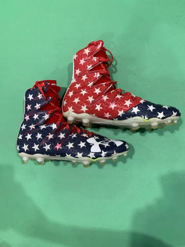 Used Under Armour Highlight High-Top Lacrosse Cleats - Size: M 9.5 (W 10.5)