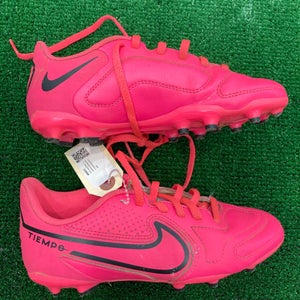Pink Nike Tiempo Cleats Youth Size 1.5