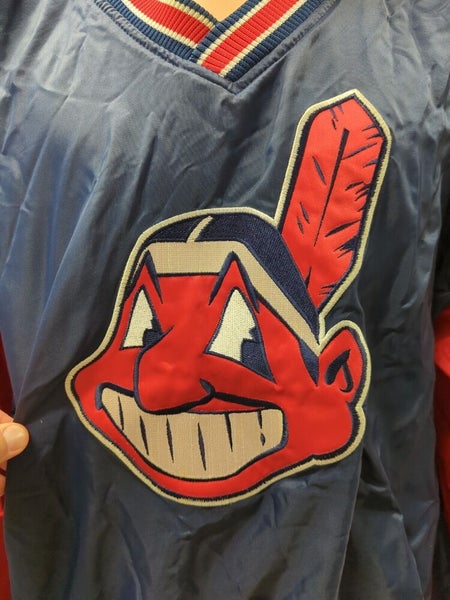 Vintage STARTER Cleveland Indians MLB Baseball Jersey Chief Wahoo 90's Vtg