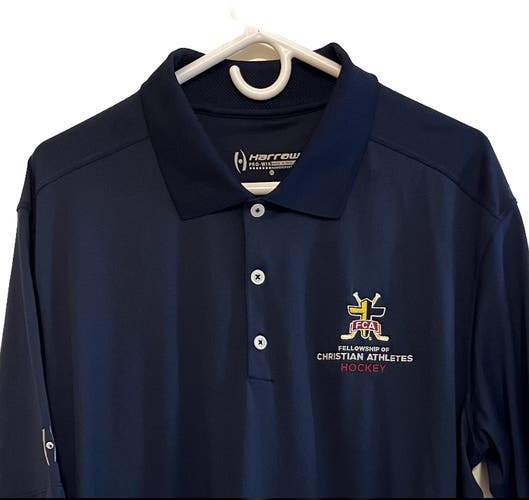 HARROW FCA Hockey Golf Shirt/ Polo (XL) - Fellowship of Christian Athletes