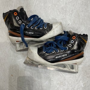 Junior Used Bauer Pro Hockey Goalie Skates D&R (Regular) 4.0