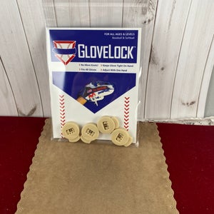New Blond Beige Glove Locks Keep Baseball Glove Laces Tight Free Shipping USA Only