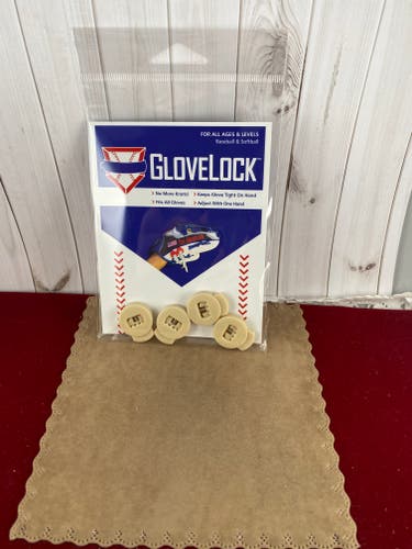 New Blond Beige Glove Locks Keep Baseball Glove Laces Tight Free Shipping USA Only