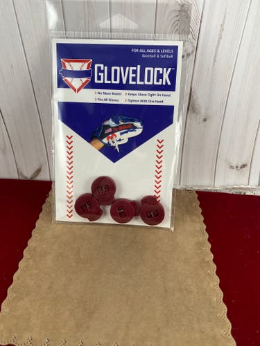 New Burgundy Glove Locks Keep Baseball Glove Laces Tight Free Shipping USA Only