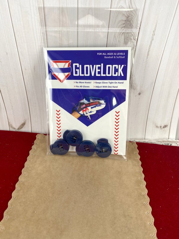 New Navy Blue Glove Locks Keep Baseball Glove Laces Tight