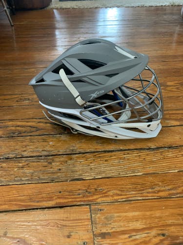 Cascade XRS Lacrosse Helmet - Matte Gray and Chrome Facemask (Retail: $399)