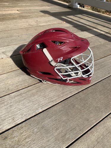 Cascade R Lacrosse Helmet - Maroon with Pearl White Facemask (Retail: $200)