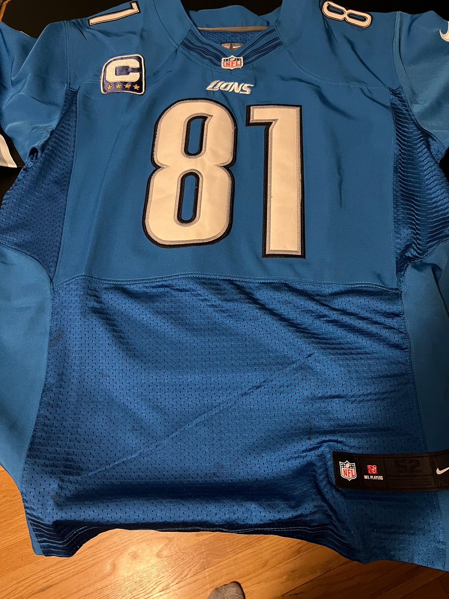 Men's Detroit Lions Calvin Johnson Legend Jersey Steel Fan