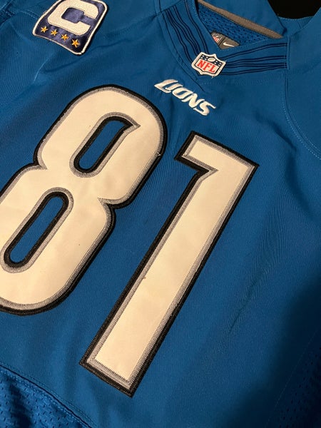 Reebok Detroit Lions Blue Calvin Johnson Replica Jersey