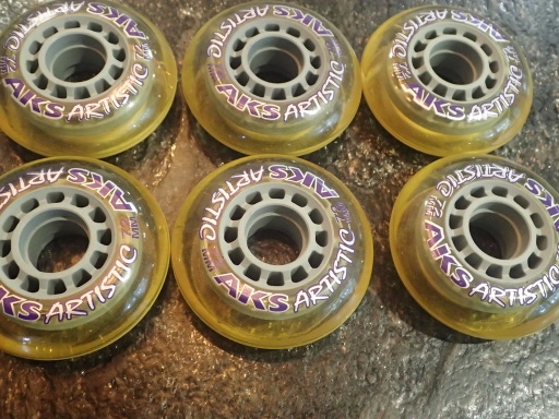 6 Pack AKS Artistic New Inline Roller Hockey Skate replacement wheels 72 mm