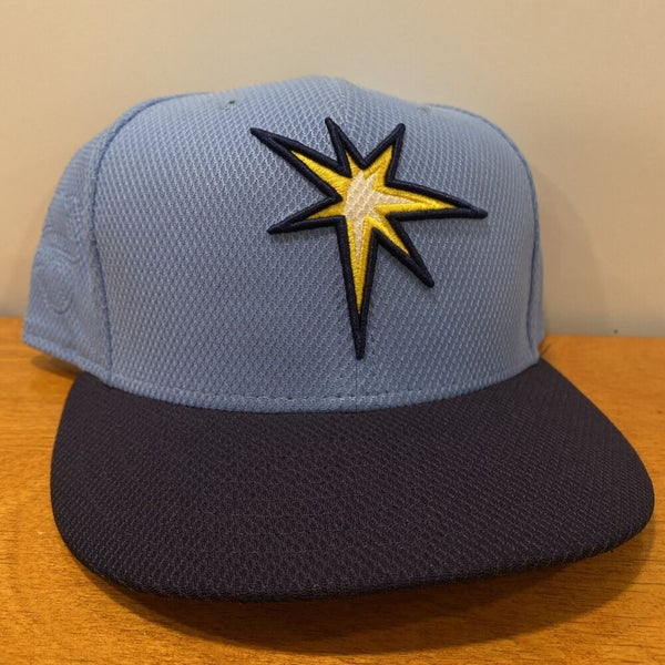 Tampa Bay Rays Hat Cap Fitted Mens 6 7/8 Blue White Spring