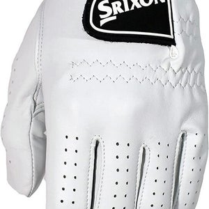 NEW Srixon Premium Cabretta Leather White/Black Golf Glove Men's Medium Large