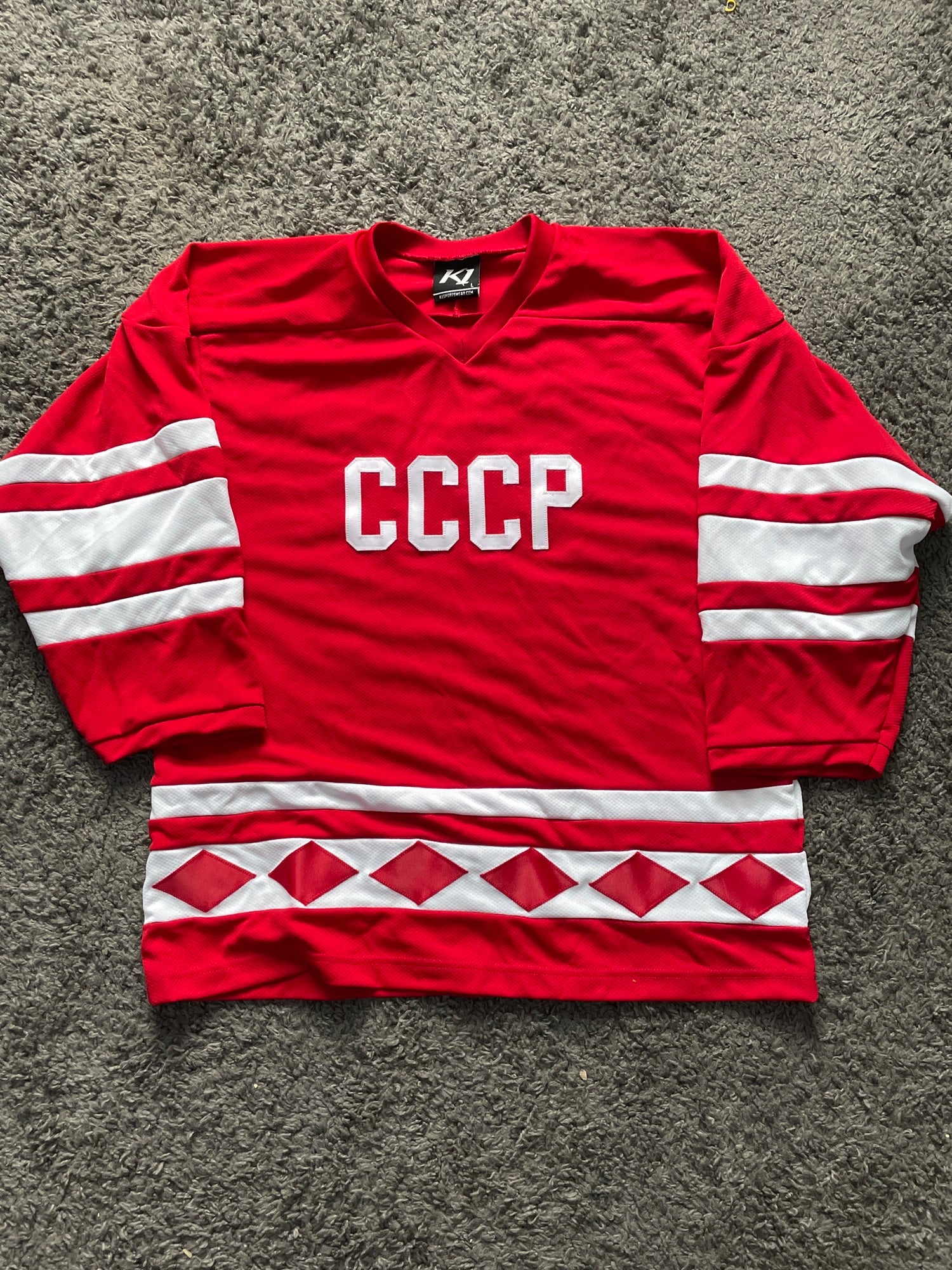 VTG 80s CCM Soviet Union CCCP Retro Red NHL Olympics Hockey Jersey