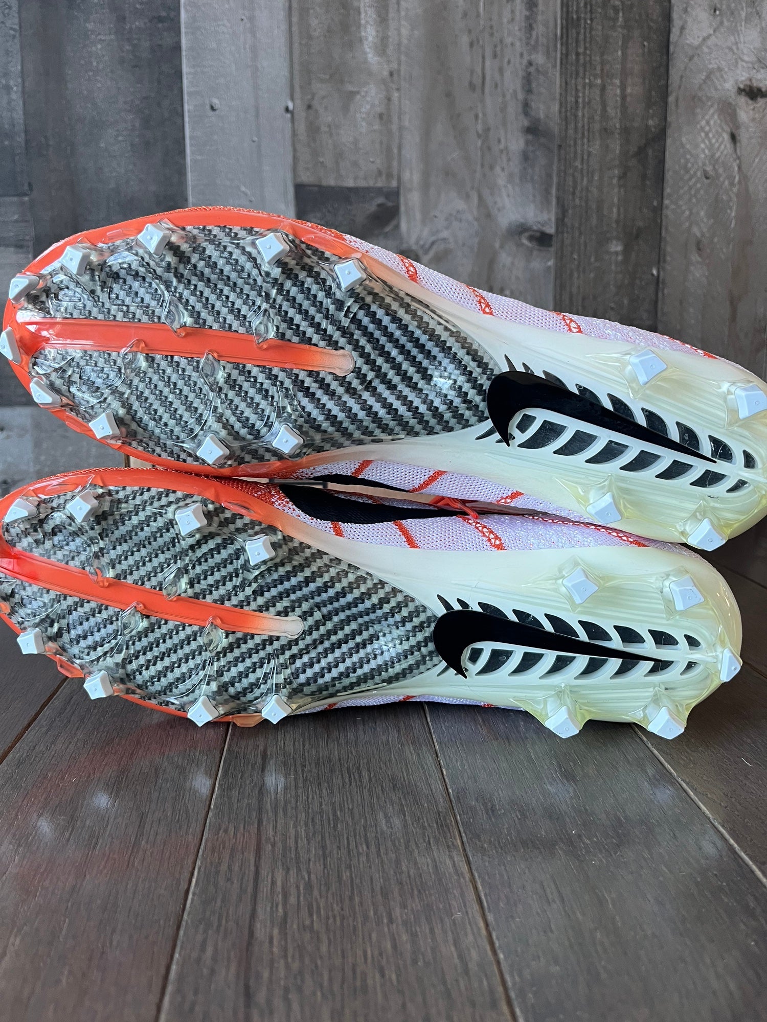 Nike Vapor Untouchable 3 Elite White/Orange/Black Football Cleats AO3006-118