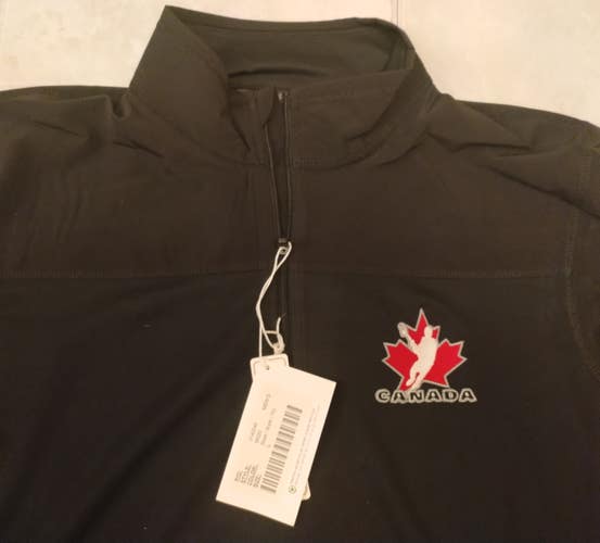 Team Canada Lacrosse 2 x Long Sleeve 1/2 Zip & 1 Golf Shirt L- NEW