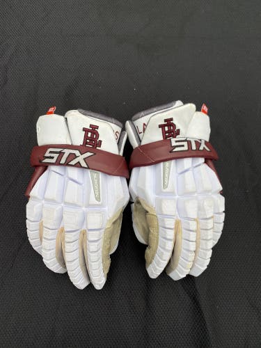 Used STX large Surgeon RZR Lacrosse Gloves