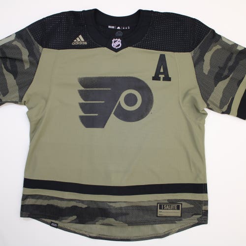 Philadelphia Flyers Ivan Provorov warm up worn military appreciation jersey w/ COA Adidas 56