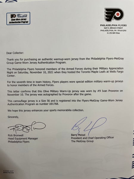 Men's Philadelphia Flyers adidas Camo Military Appreciation Authentic  Practice Jersey