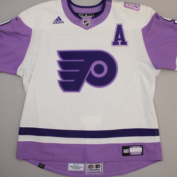 Philadelphia Flyers Adidas 2018 Hockey Fights Cancer Custom Practice Jersey  - Purple Custom Jerseys Nhl - Bluefink