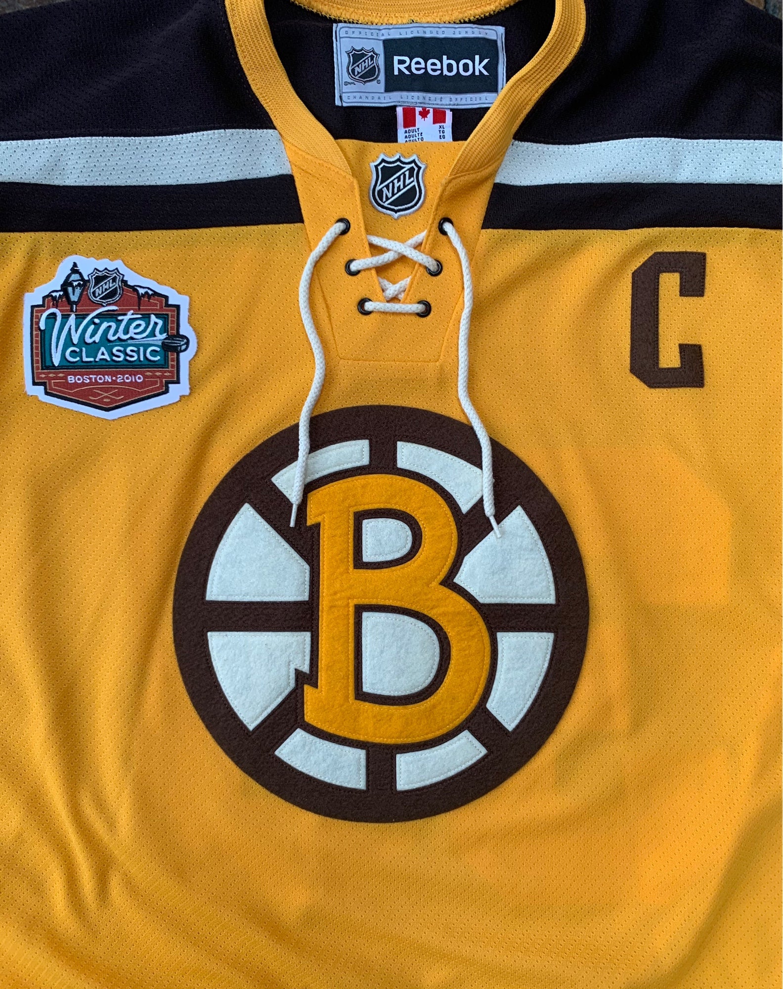 Boston Bruins 2010 NHL Winter Classic Game Worn Jersey