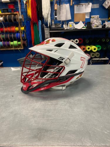 White Cascade S w/ Red Facemask & Chinpiece