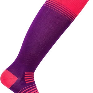 ​WOMEN’S EUROSOCK “ULTRALITE SILVER” SKI SOCKS PURPLE/PINK LARGE 10.5-12 2-PACK