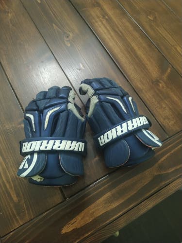 Used Player's Warrior Burn Pro Lacrosse Gloves 11"