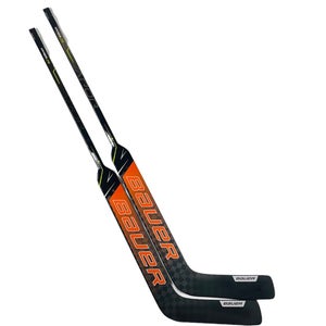 New 2 Pack Bauer Vapor Hyperlite (custom black/orange) Pro Stock Goalie Stick - Regular, P31