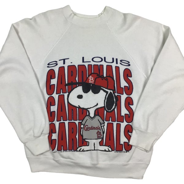 CustomCat St.Louis Cardinals Vintage MLB Crewneck Sweatshirt Black / M