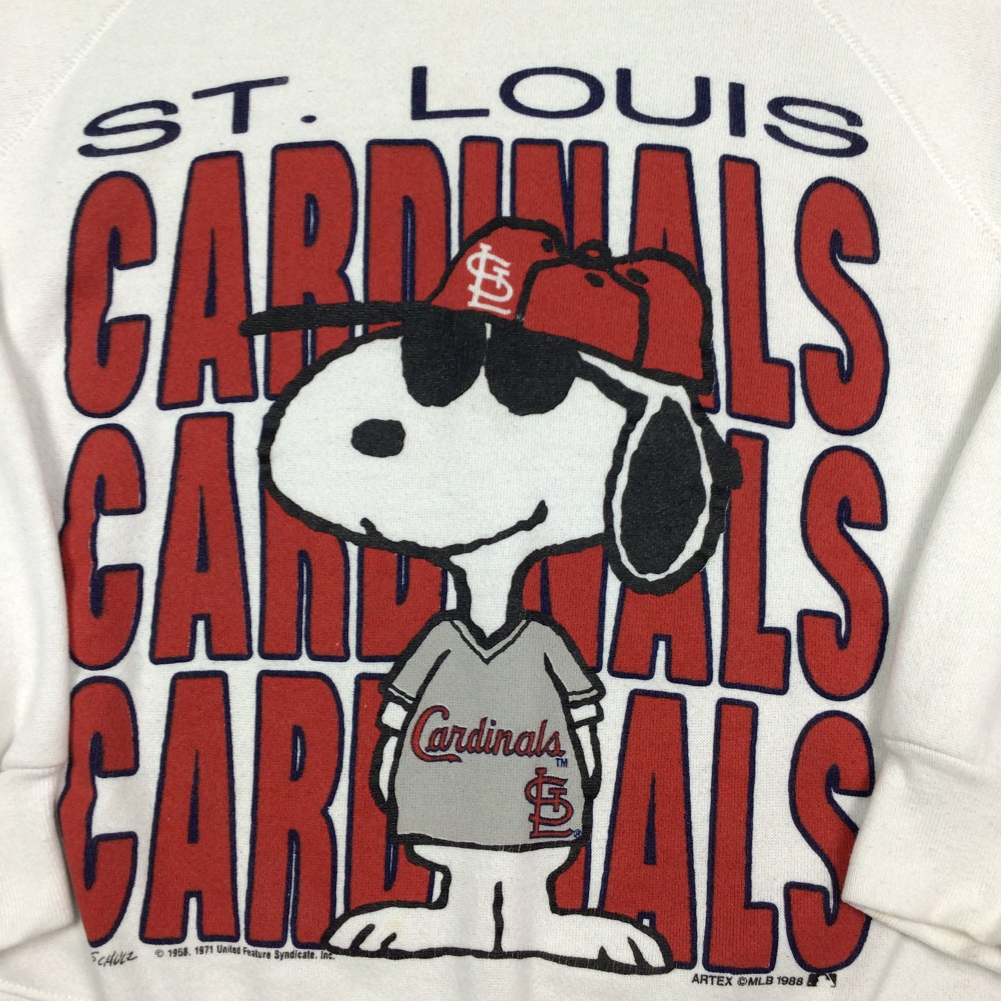 St Louis Cardinals Let's Play Baseball Together Snoopy MLB Women's V-Neck T- Shirt 