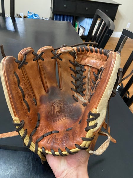 Used Left Hand Throw Rawlings Pitcher's Pro Preferred Baseball Glove 11.5"