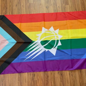 Phoenix Suns Gay Pride NBA BASKETBALL SUPER AWESOME LGBTQIA Fan Cave Banner Flag