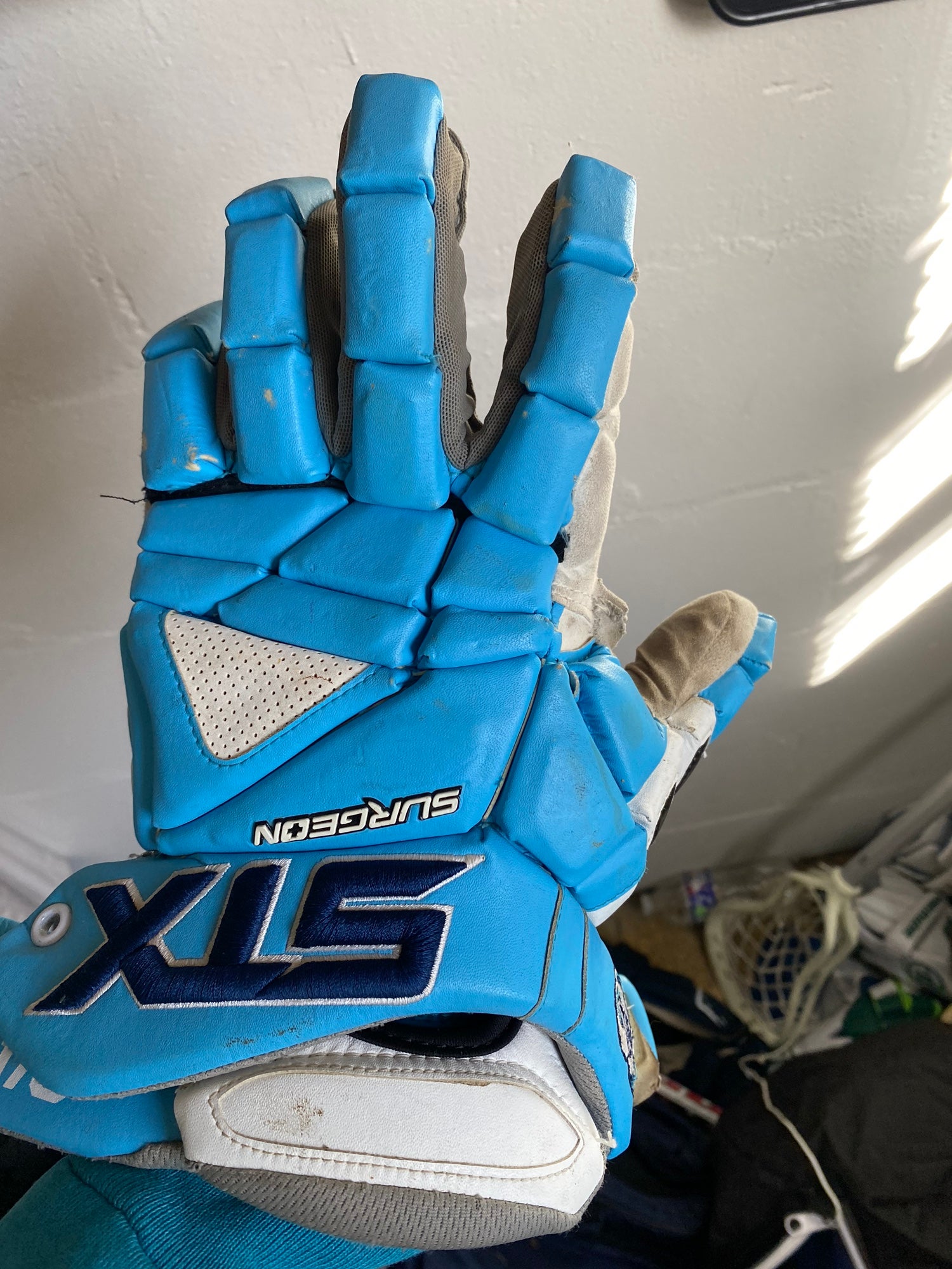 Nike Premier Limited Edition Lacrosse Glove - Carolina Blue - XL / 14 inch, Carolina Blue | Youth Lacrosse Gloves | Lacrosse Unlimited (2013206)