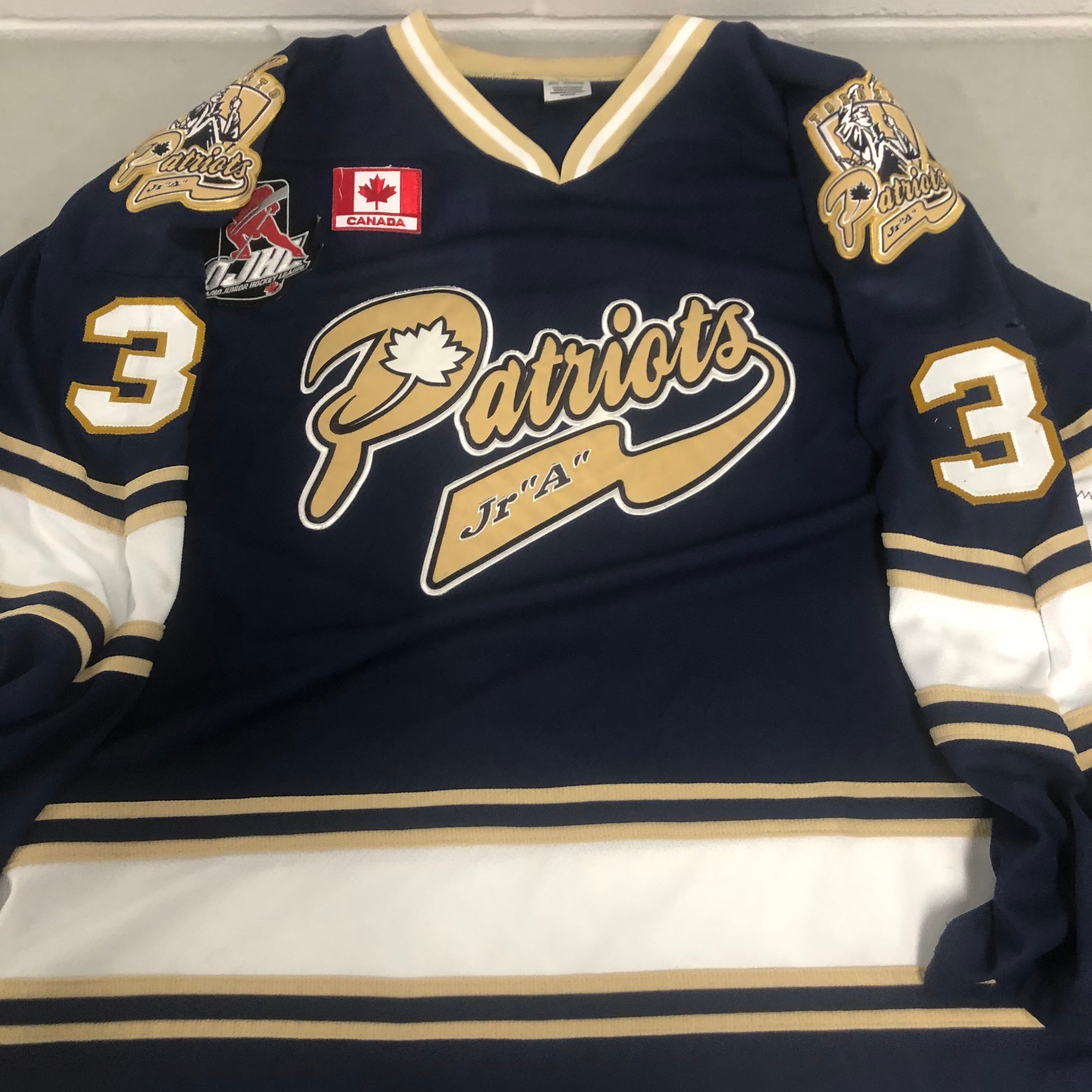 Toronto Patriots JrA game jerseys