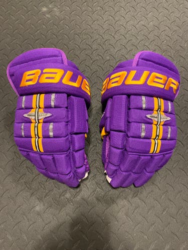 Pro Stock Bauer 4 Roll Gloves Purple Elmira NCAA