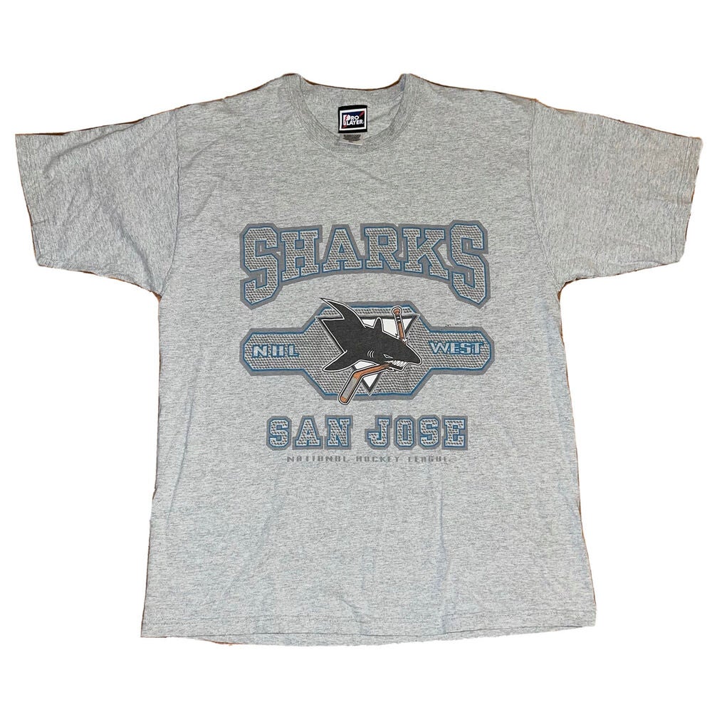 Vintage San Jose Sharks NHL Pro Player T-Shirt Men's Size Large