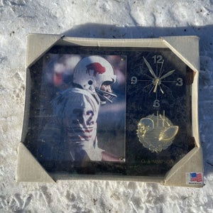 OJ Simpson Buffalo Bills NFL Football Plaque Clock Sign Rare Made In USA - RARE