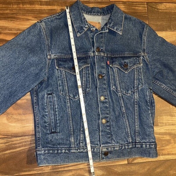 Vintage Levi's Classic Denim Jean Button Trucker Jacket Size 18