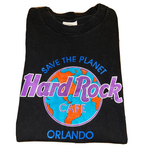 Vintage 90s Hard Rock Cafe Orlando Single Stitch Graphic T-Shirt Size Large  USA