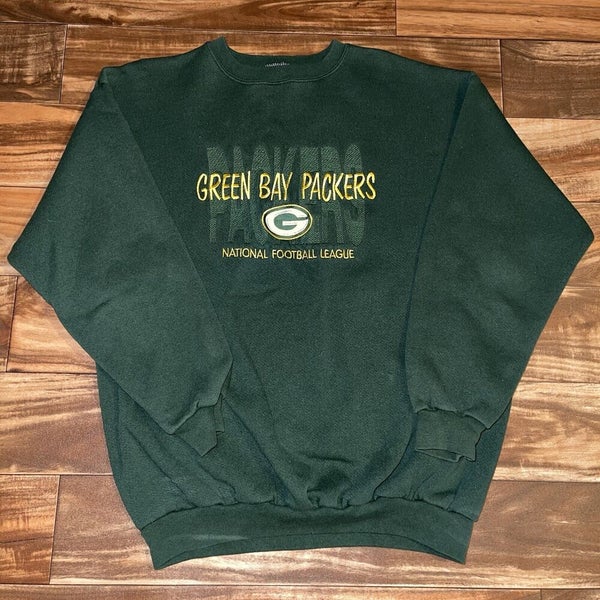 Vintage Green Bay Packers hoodie, NFL green embroidered sweatshirt