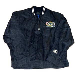 Vintage 90s Green Bay Packers Super Bowl XXXI Starter Windbreaker Jacket Size XL