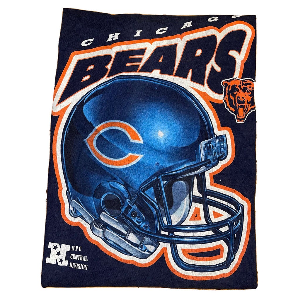 90s Chicago Bears NFL Central Divisions Helmet t-shirt Small - The