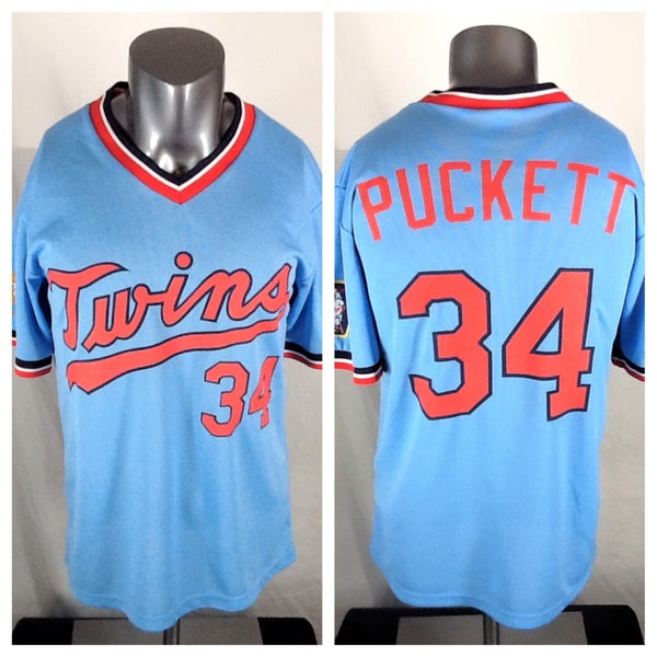 Minnesota Twins Kirby Puckett #34 (Large) Kemp's Promo Baby Blue Jersey
