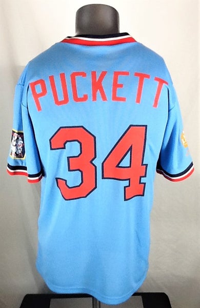 Minnesota Twins Kirby Puckett #34 (Large) Kemp's Promo Baby Blue Jersey