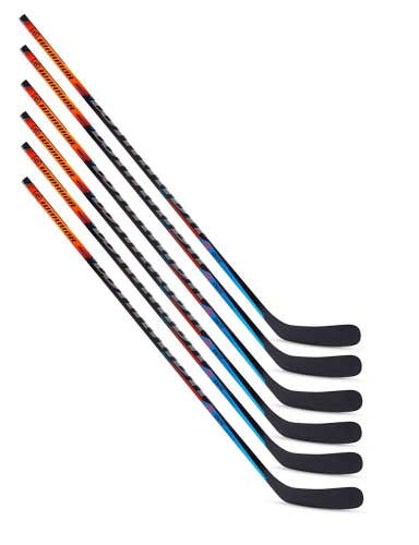 6 New Warrior Snipe Grip hockey sticks 55 flex Intermediate W03 left hand LH