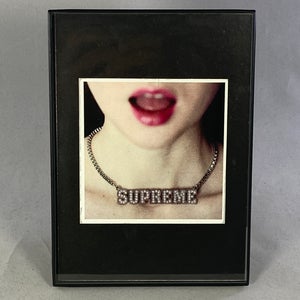 Framed 4" x 6" Supreme SS18 "Necklace" Bling Logo Photo Skateboard Sticker New