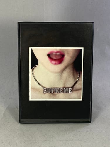 Framed 4" x 6" Supreme SS18 "Necklace" Bling Logo Photo Skateboard Sticker New